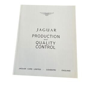 Jaguar 1968‎ Production & Quality Control Fold Out Leaflet Production History